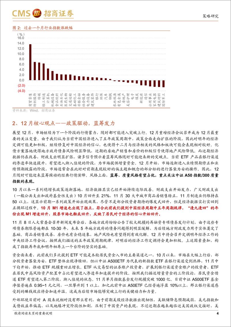 《A股2024年12月观点及配置建议：政策驱动，蓝筹发力-241201-招商证券-77页》 - 第4页预览图