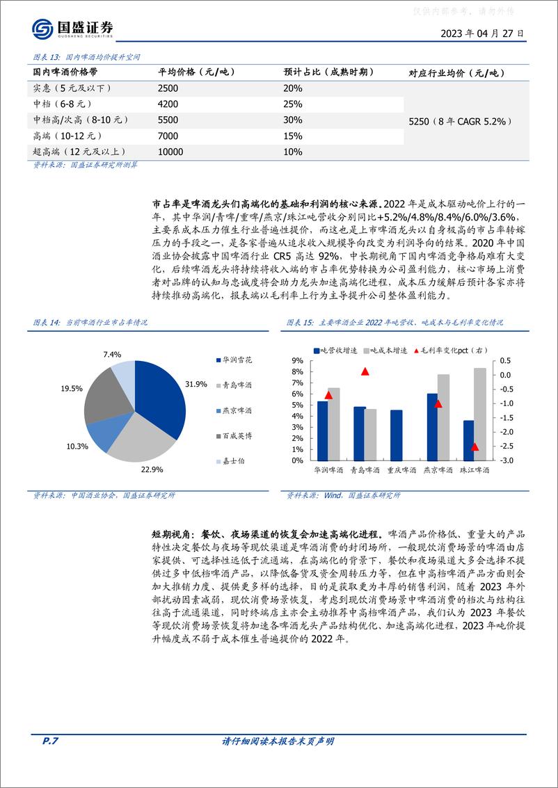 《国盛证券-食品饮料行业：如何看待2023年的啤酒行业？-230427》 - 第7页预览图