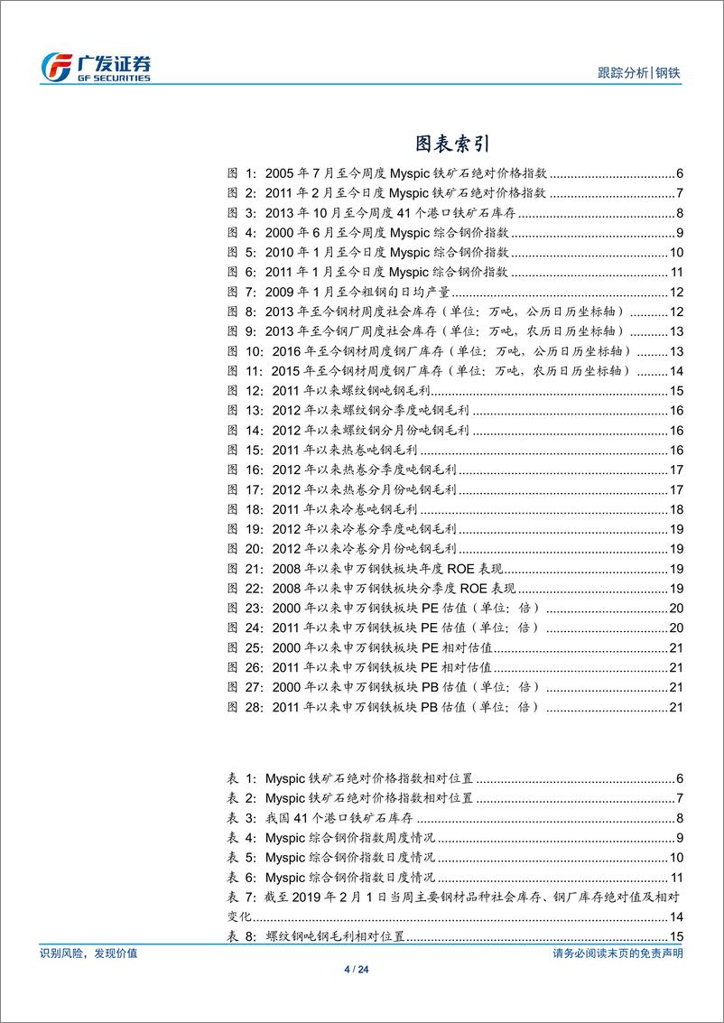 《钢铁行业全景观察（第4期）：产量、库存、价格、盈利与估值-20190210-广发证券-24页》 - 第5页预览图