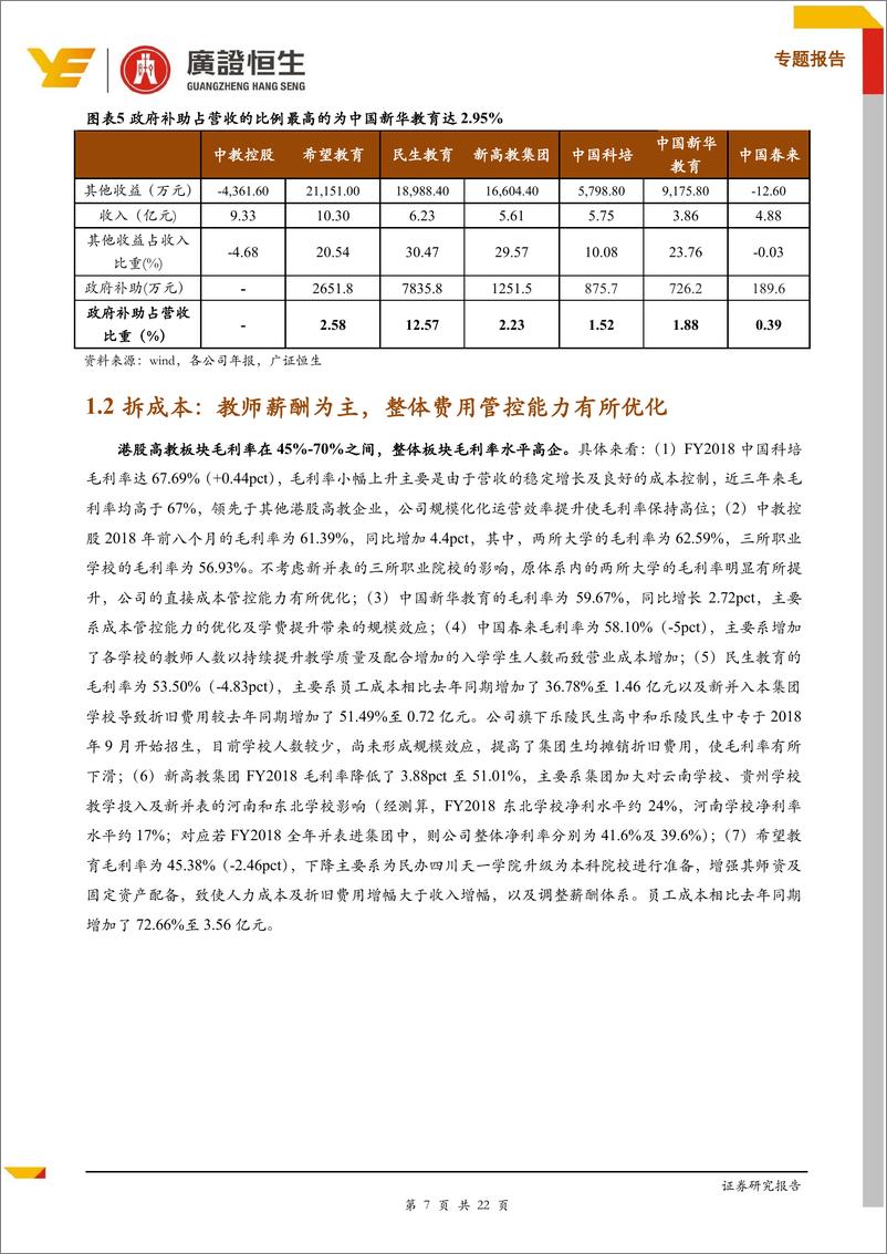 《教育行业港股高教FY2018业绩梳理：“提价+扩建+收购+升级”打造高增长潜力-20190515-广证恒生-22页》 - 第8页预览图