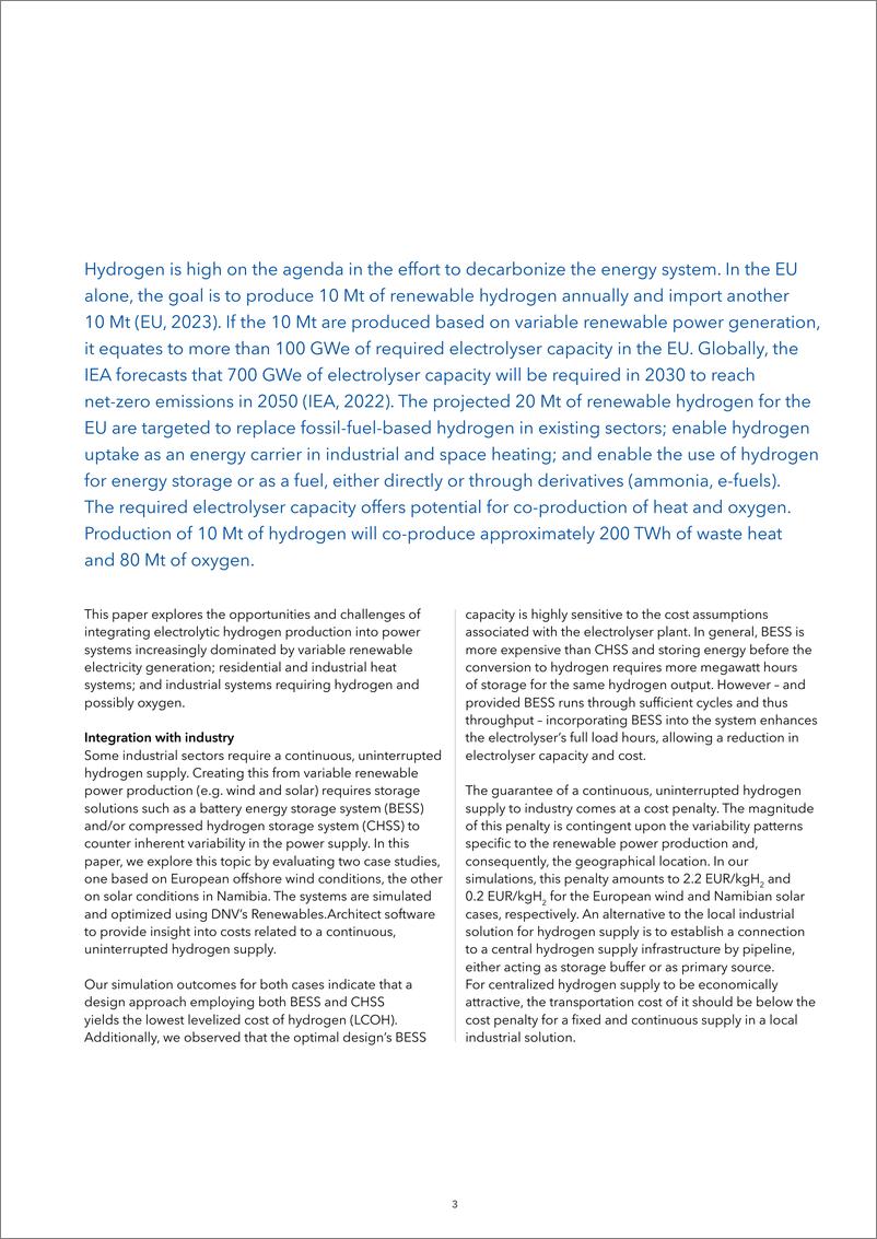 《DNV_2024电解槽在能源系统中的集成报告_英文版_》 - 第3页预览图