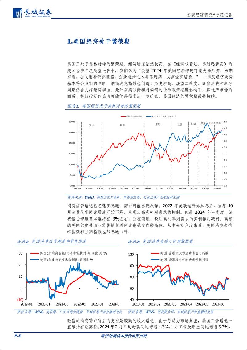 《宏观经济研究：2024年二季度美国经济展望-240326-长城证券-15页》 - 第3页预览图