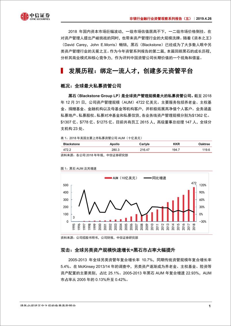 《非银行金融行业资管观察系列报告（五）：黑石，团队协作带动深度业务经营-20190426-中信证券-25页》 - 第5页预览图