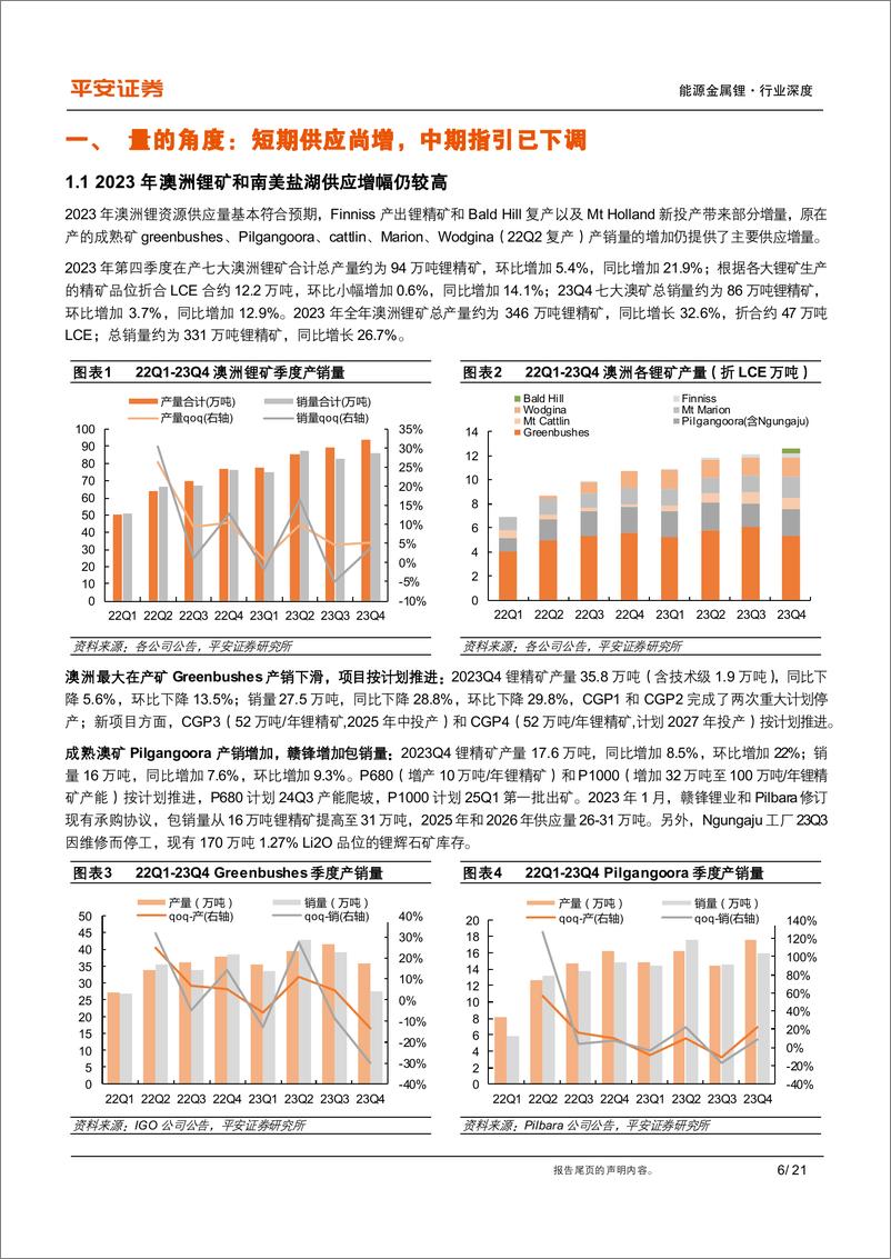 《有色与新材料行业新能源材料锂系列(四)：锂资源基本面的重新审视，无近忧而有远虑-240319-平安证券-21页》 - 第6页预览图