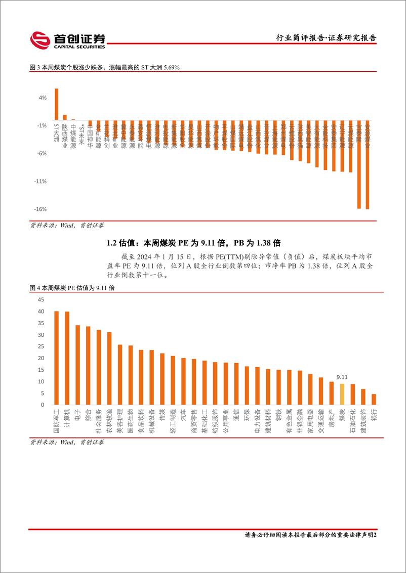 《煤炭开采行业简评报告：“寒潮”来袭，煤价有望企稳反弹-首创证券》 - 第3页预览图