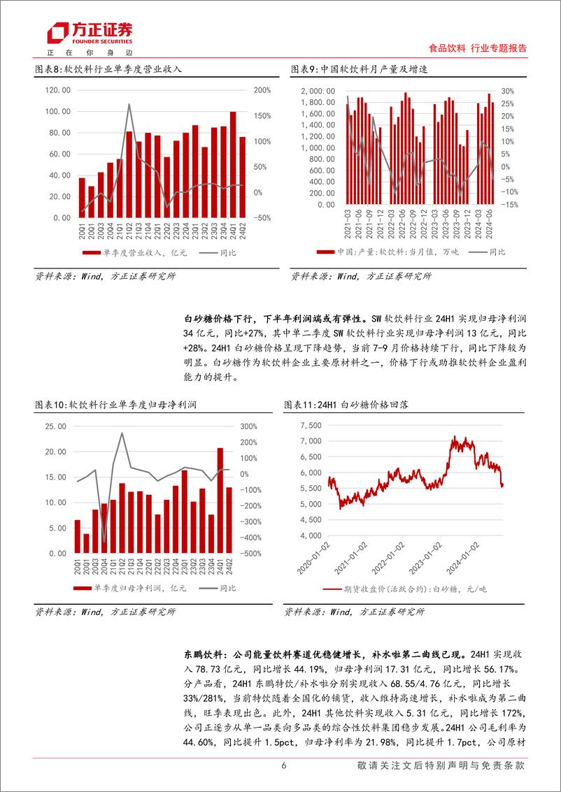 《食品饮料行业专题报告-乳制品%26软饮料%26保健品及食品添加剂24H1中报总结：内需承压，分化明显-240906-方正证券-10页》 - 第6页预览图