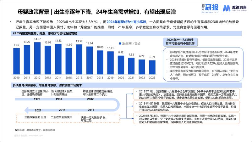 《母婴市场未来趋势洞察报告-魔镜洞察》 - 第3页预览图