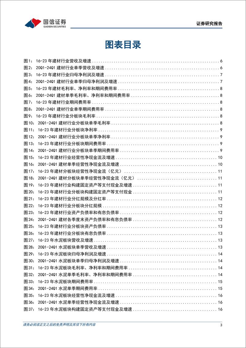 《建材行业2023年报及2024一季报总结：整固提升，分化前行-240531-国信证券-34页》 - 第3页预览图