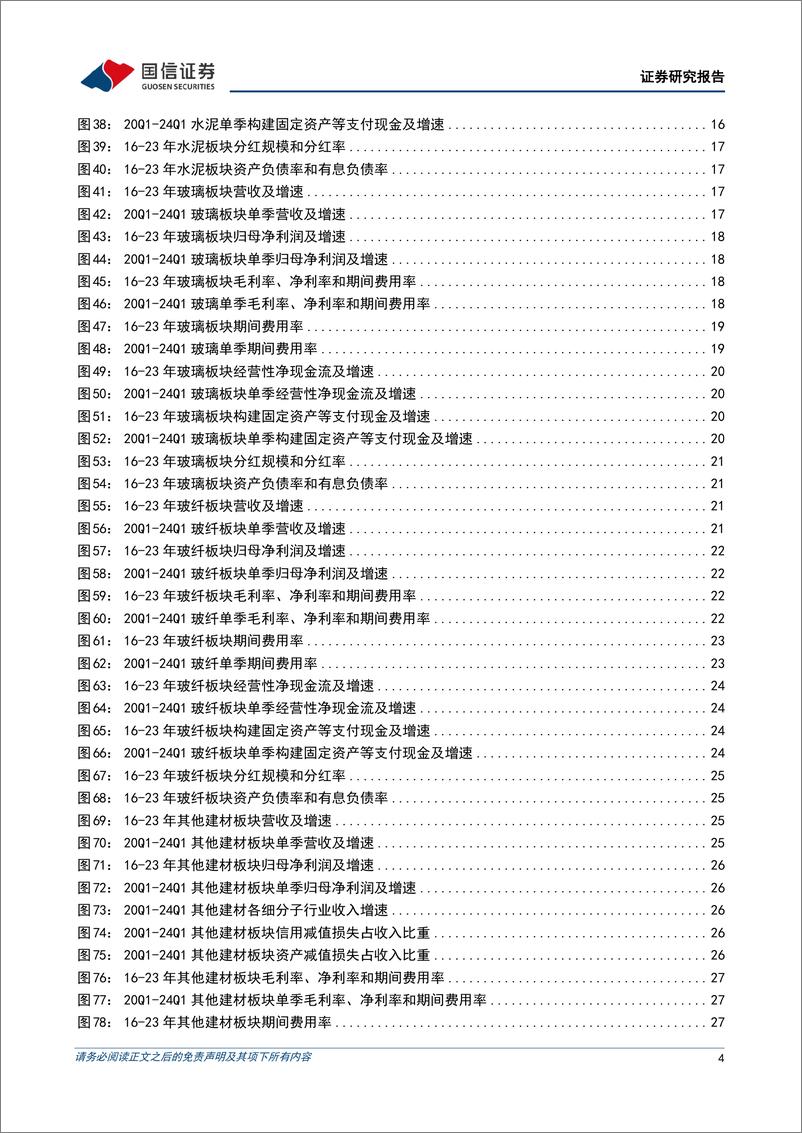 《建材行业2023年报及2024一季报总结：整固提升，分化前行-240531-国信证券-34页》 - 第4页预览图