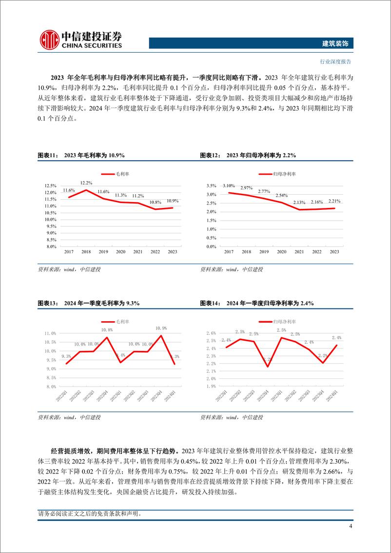 《建筑行业2023年报与2024年一季报综述：业绩稳健增长，境外工程与能源建设贡献增量-240512-中信建投-25页》 - 第7页预览图