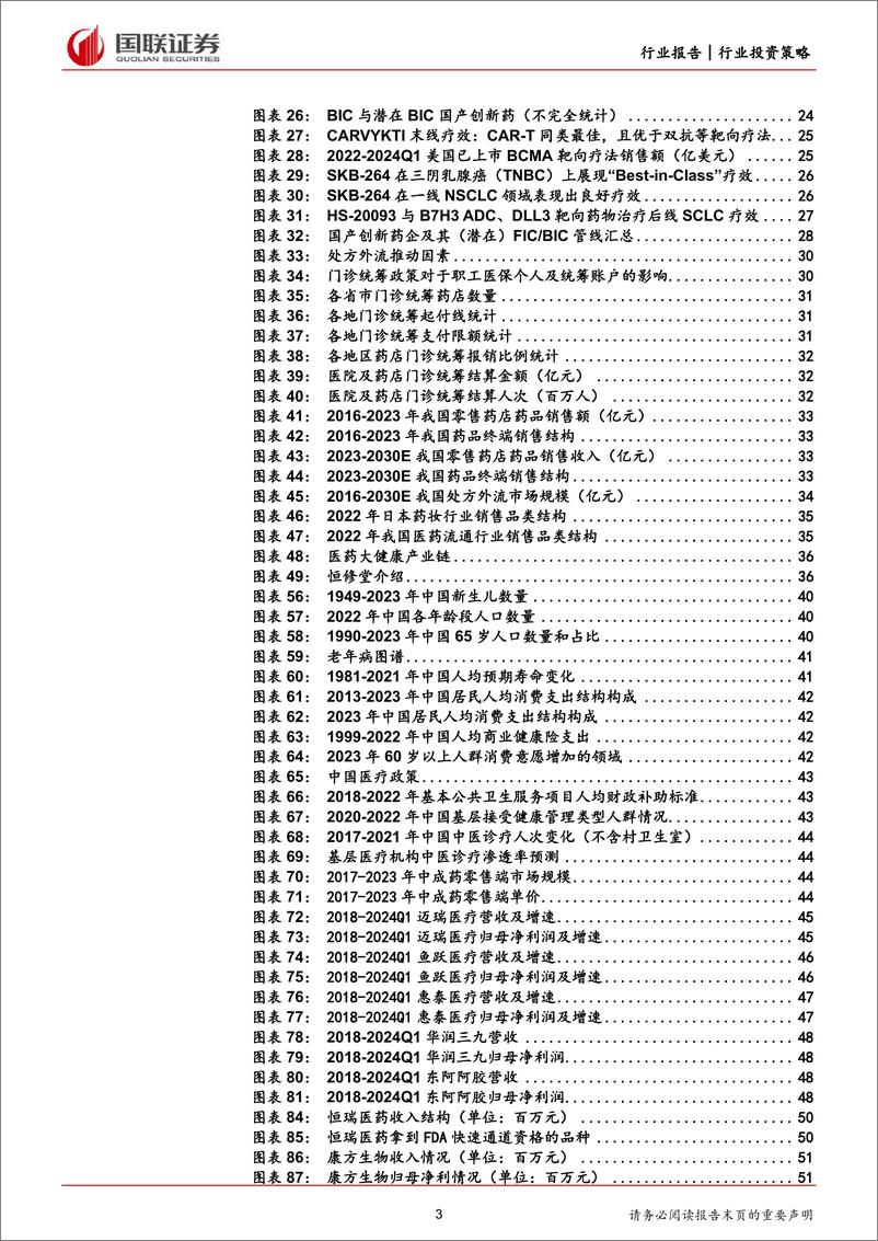 《医药行业2024年度中期投资策略：关注创新、出海与银发经济-240625-国联证券-54页》 - 第3页预览图