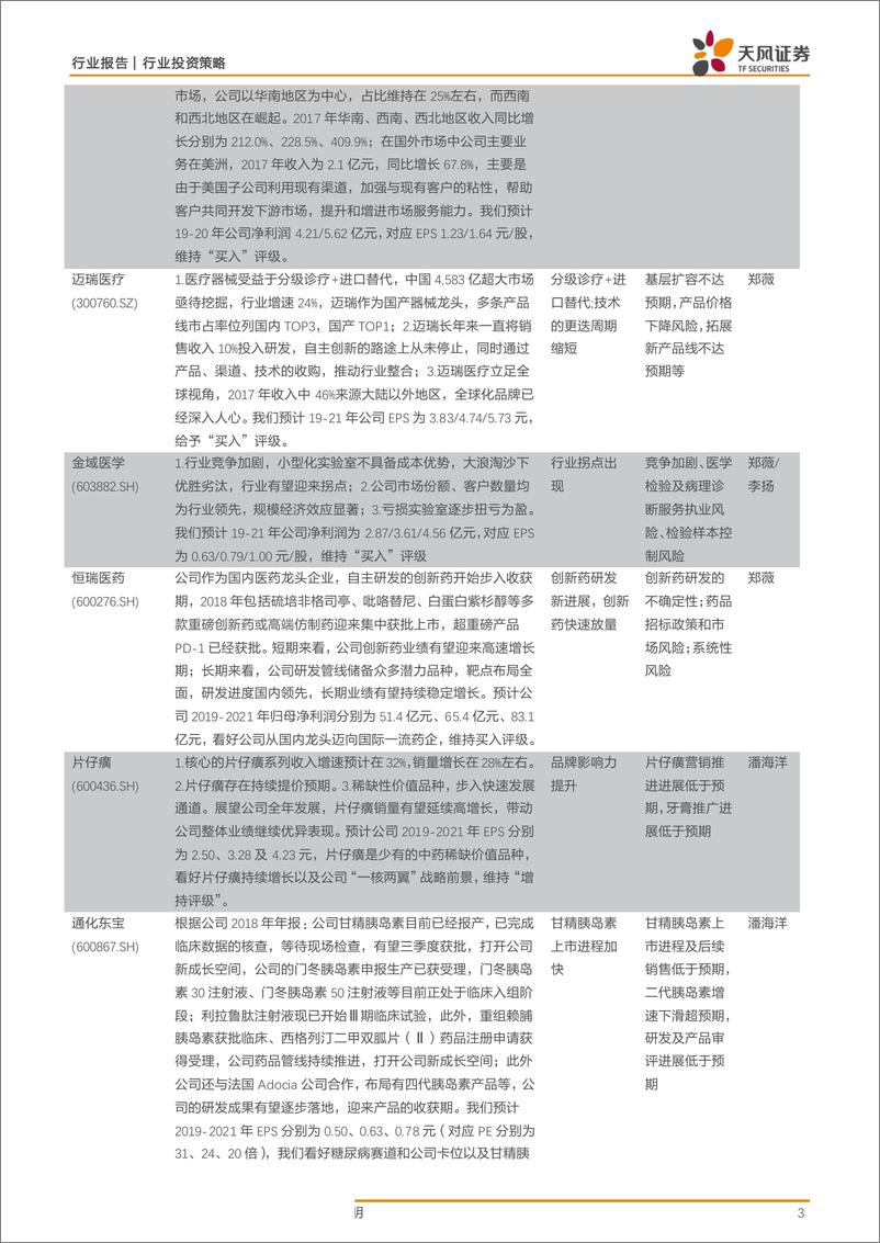 《医药生物行业投资策略：医改持续深入推进，带来结构性机会，建议关注中报预期-20190702-天风证券-16页》 - 第4页预览图