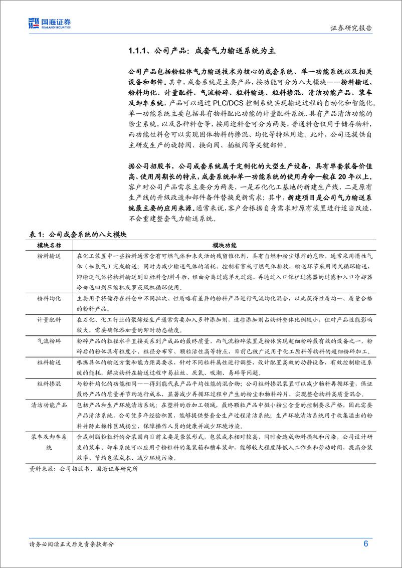 《国海证券-博隆技术-603325-深度报告：气力输送细分领域龙头，国内外市场需求齐发力，拓展应用场景未来可期》 - 第6页预览图