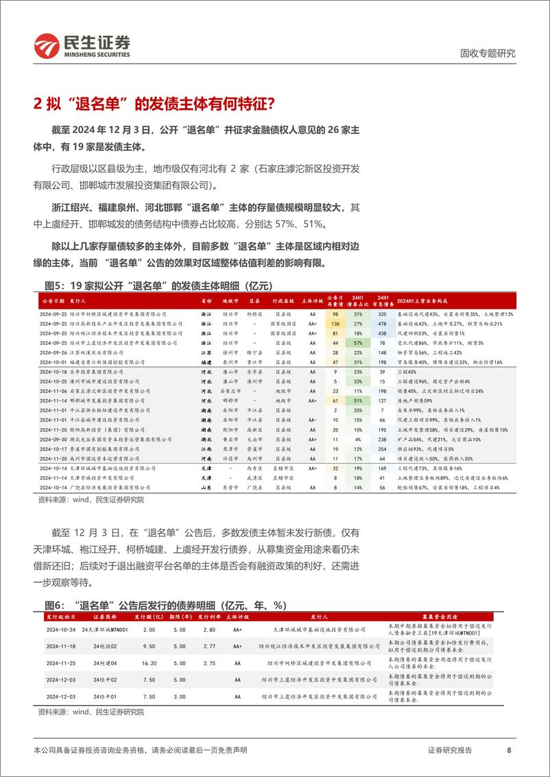 《城投随笔系列：城投“退名单”，节奏如何？-241203-民生证券-11页》 - 第8页预览图