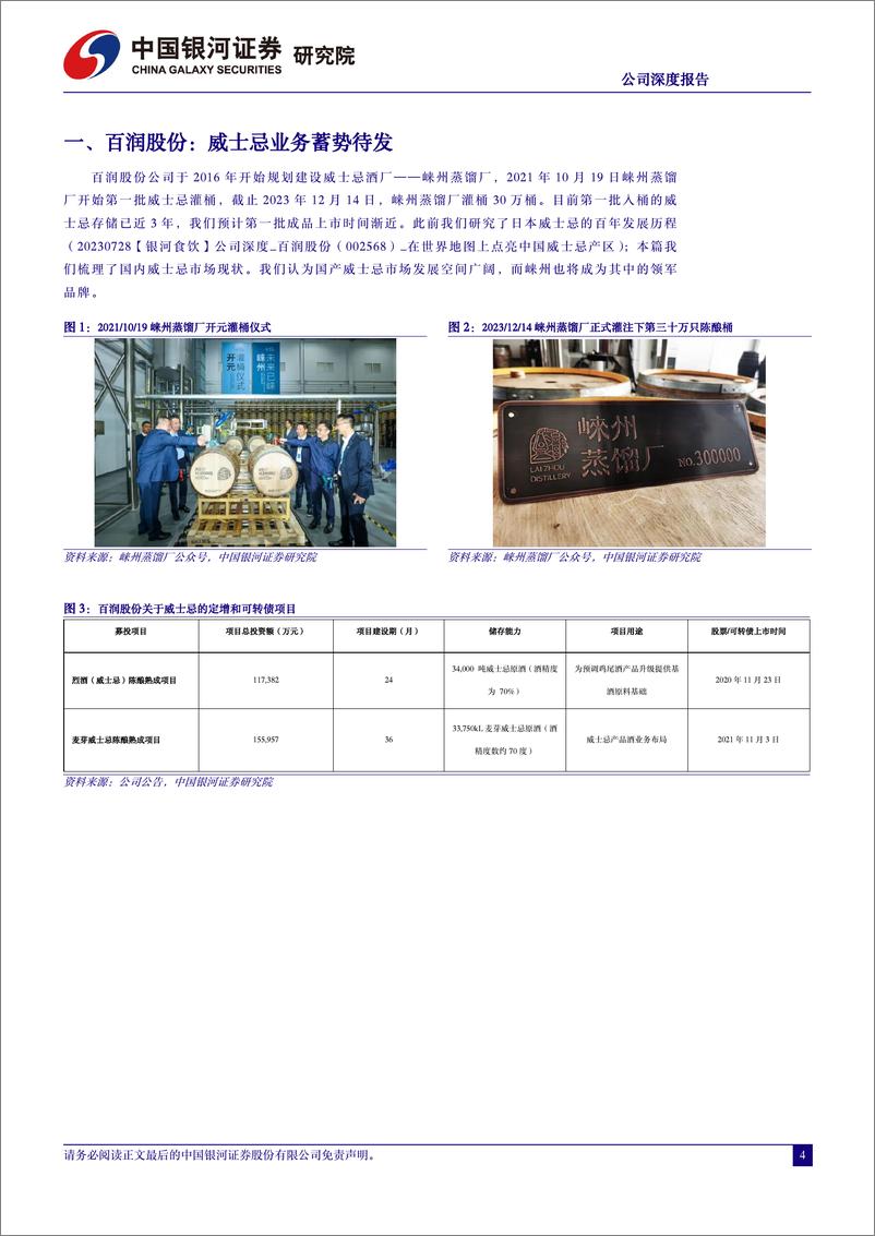 《百润股份(002568)国产威士忌市场研究：威士忌业务蓄势待发-240801-银河证券-22页》 - 第4页预览图