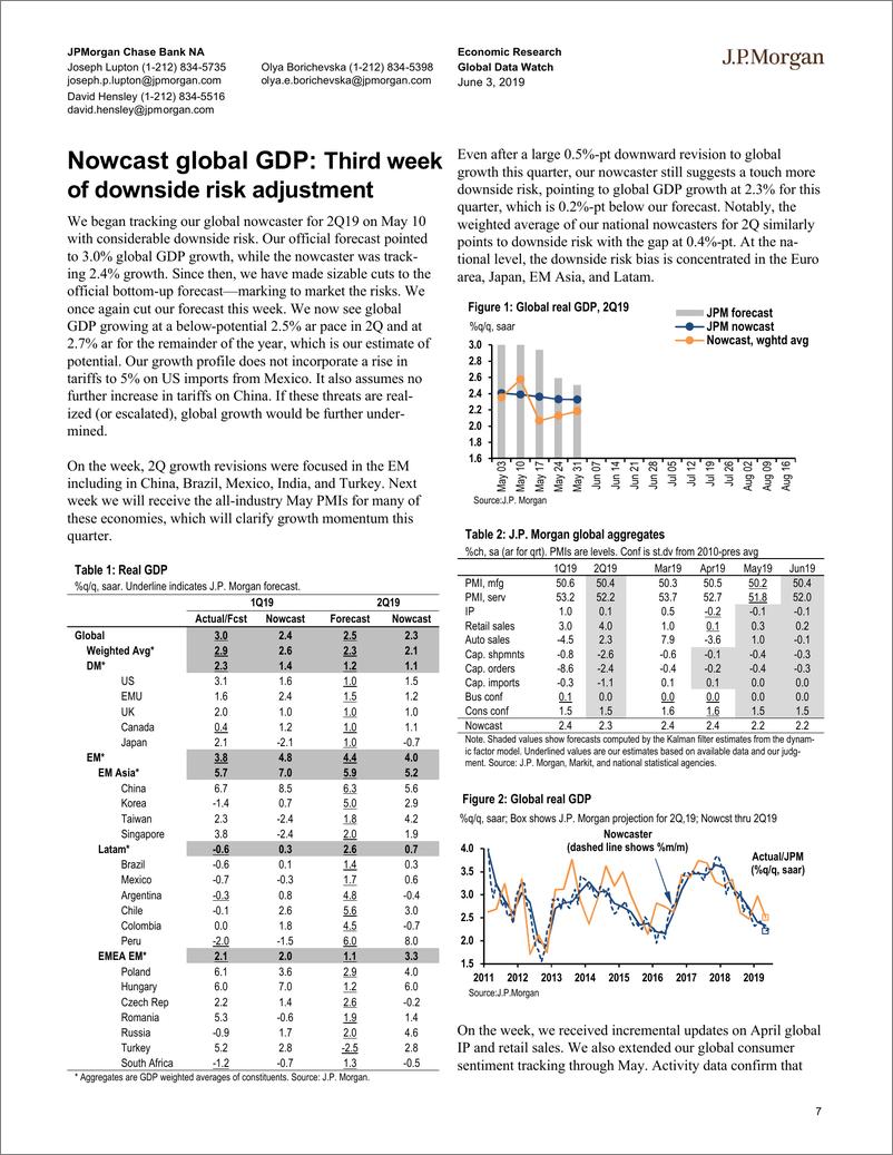 《J.P. 摩根-全球-宏观策略-全球宏观数据观察-2019.6.3-100页》 - 第8页预览图