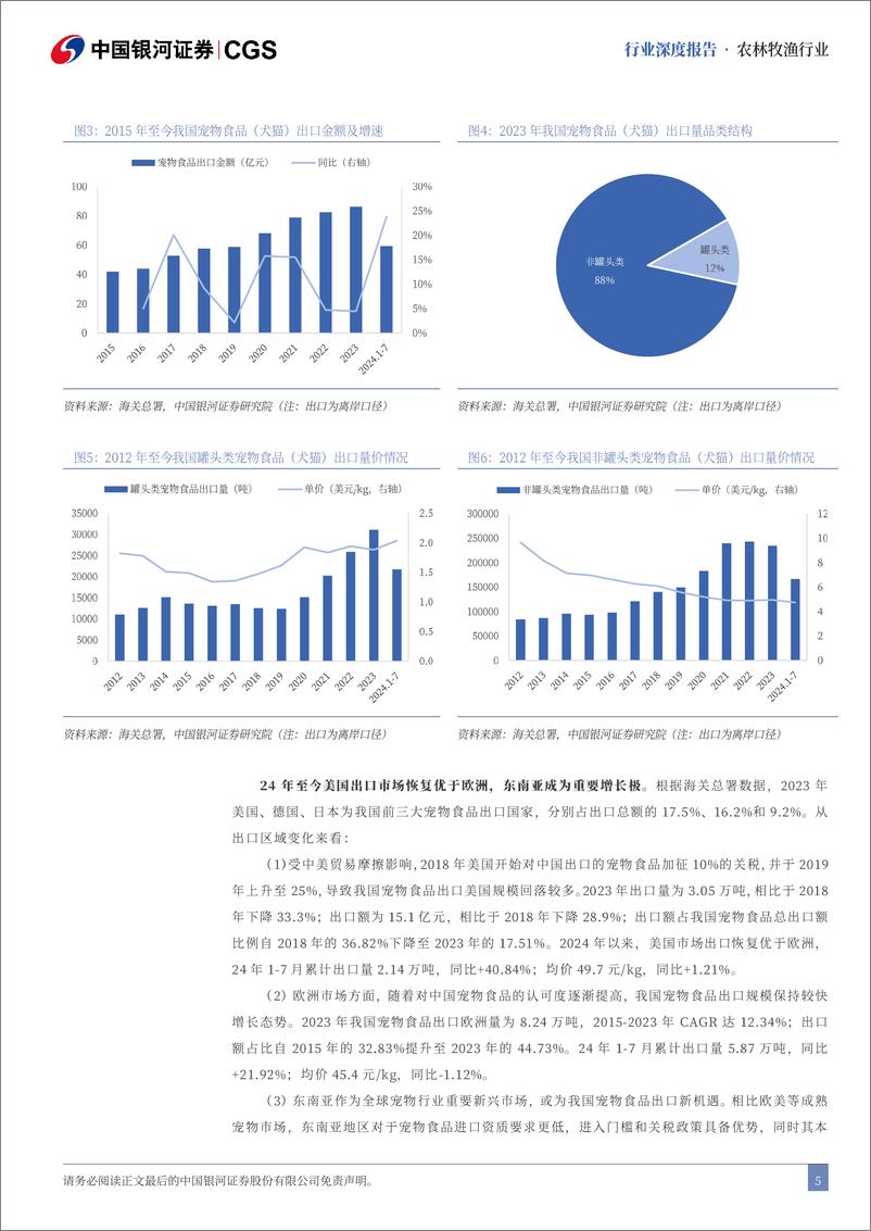 《农林牧渔行业深度报告：把握宠食出海机遇，探索出海新模式-240826-银河证券-26页》 - 第5页预览图