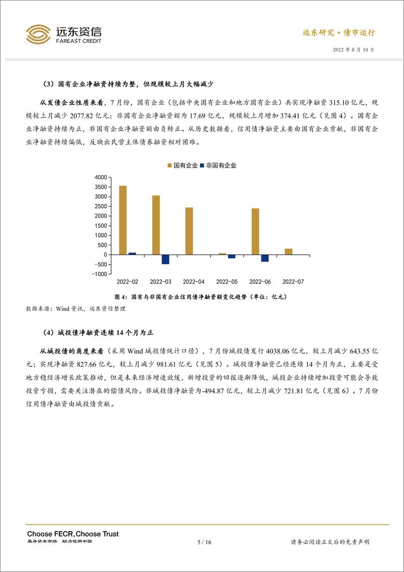 《远东资信-信用债收益率和利差均下行，房地产债券大量逾期 ——2022 年 7 月信用债市场运行报告-17页》 - 第6页预览图