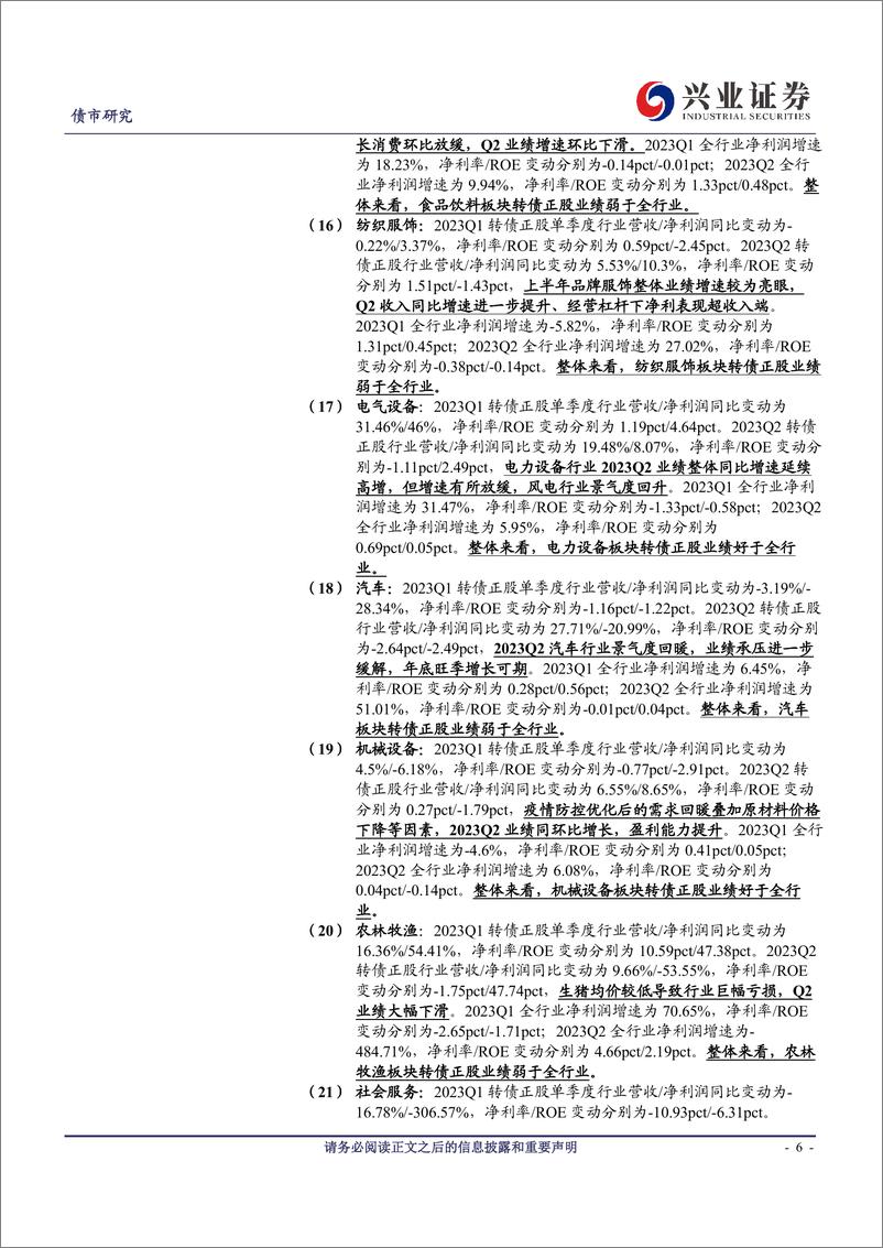 《可转债研究：转债行业景气度跟踪及后续市场判断-20230910-兴业证券-23页》 - 第7页预览图