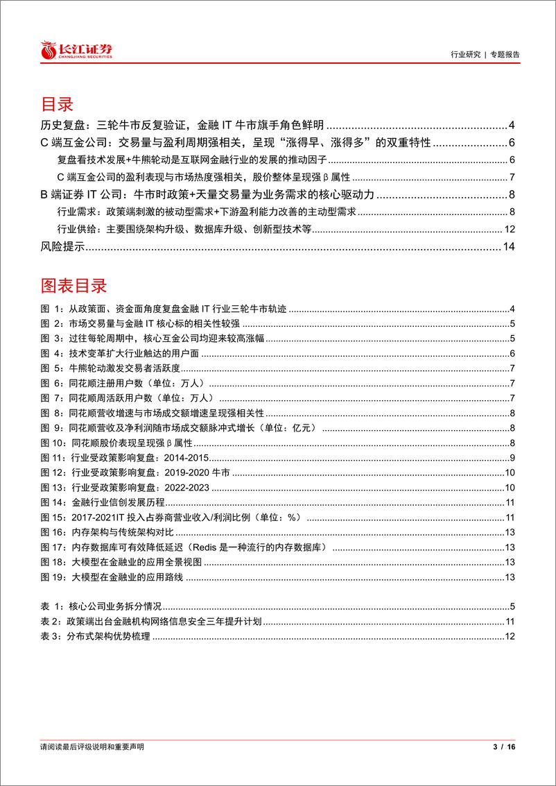 《软件与服务行业金融IT：牛市“旗手”，先一步享受牛市超强弹性-241009-长江证券-16页》 - 第3页预览图