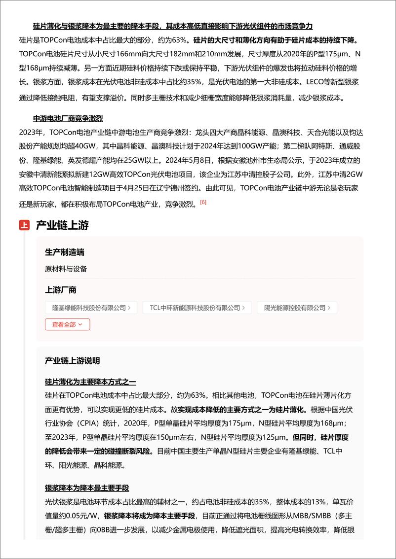 《头豹研究院-企业竞争图谱_2024年TOPCon电池 头豹词条报告系列》 - 第6页预览图