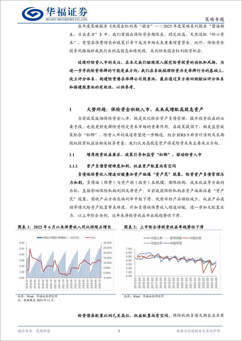 《数往知来：探究险资举牌的可能方向，险资潜在举牌公司股票池构建-250114-华福证券-25页》 - 第5页预览图