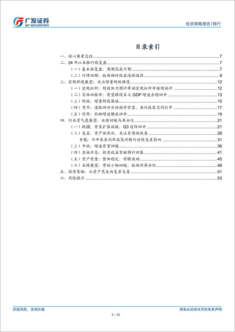 《银行行业2025年投资策略：从资产荒走向复苏交易-241202-广发证券-55页》 - 第3页预览图