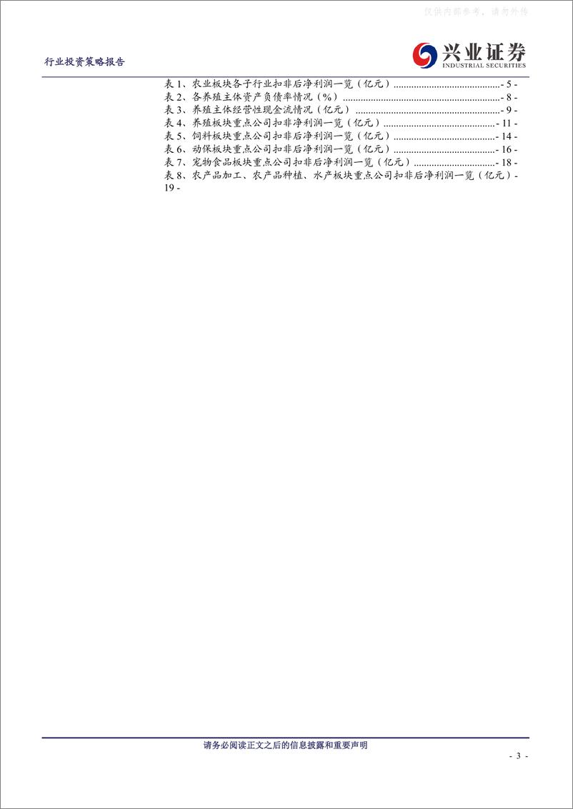 《兴业证券-农林牧渔行业农业板块2022年报&2023一季报总结：养殖板块短期承压，后周期板块业绩亮眼-230509》 - 第3页预览图