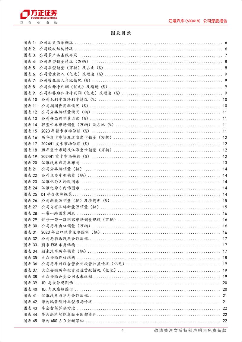 《江淮汽车(600418)公司深度报告：商乘并举多面发展，尊界品牌再塑江淮-241001-方正证券-31页》 - 第4页预览图