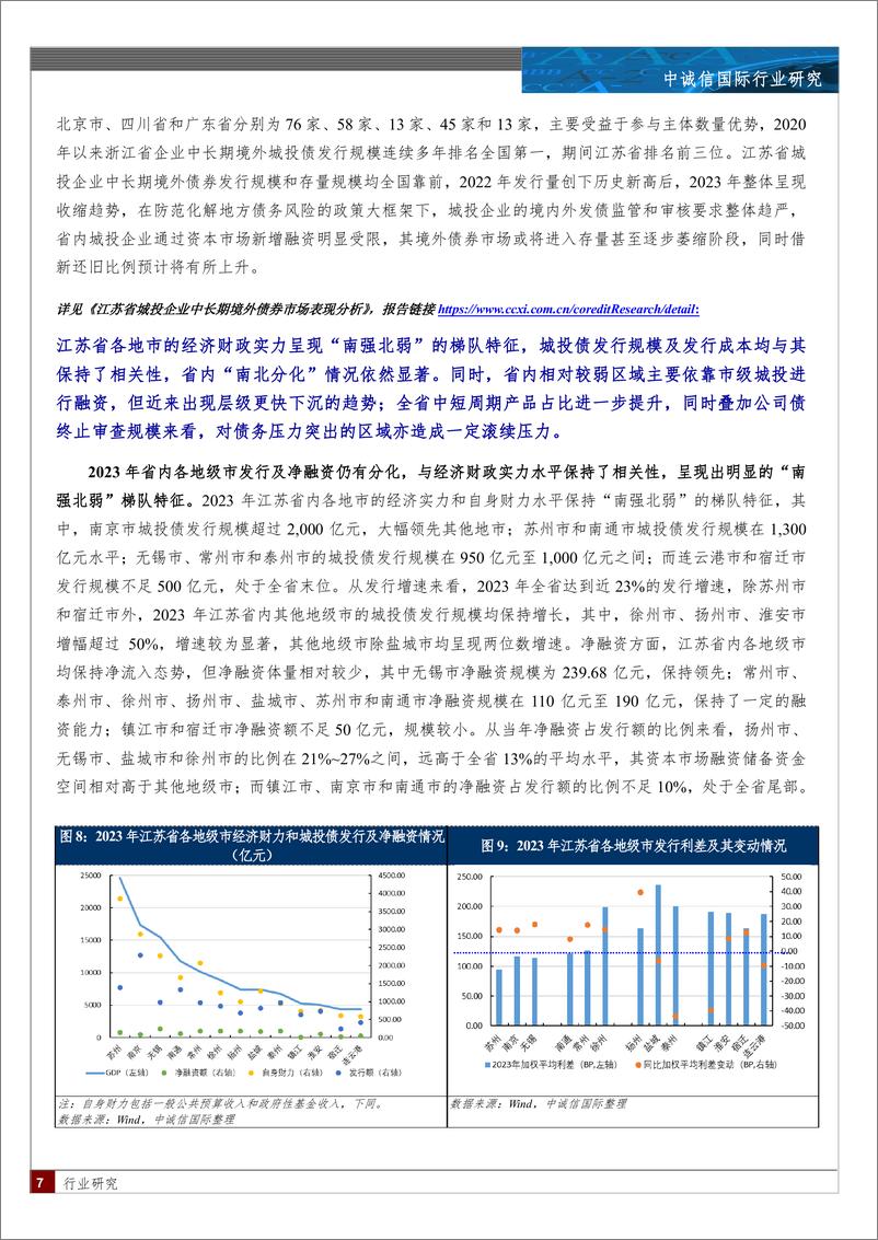 《行业研究-江苏省城投债市场特征分析及2024年展望-16页》 - 第7页预览图