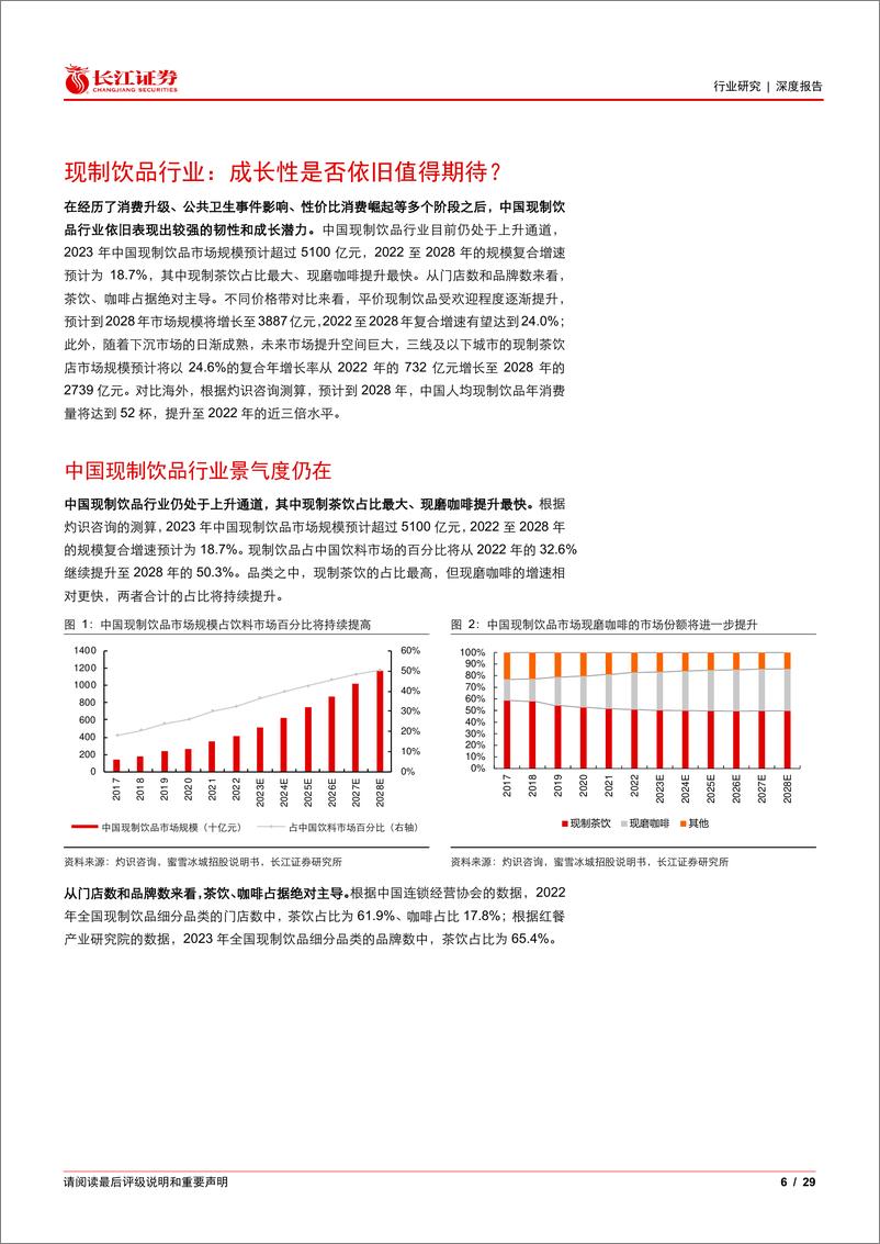 《食品、饮料与烟草行业“每食每刻”系列之(十)：乘风高景气，掘金茶饮供应链“卖水人”-240529-长江证券-29页》 - 第6页预览图