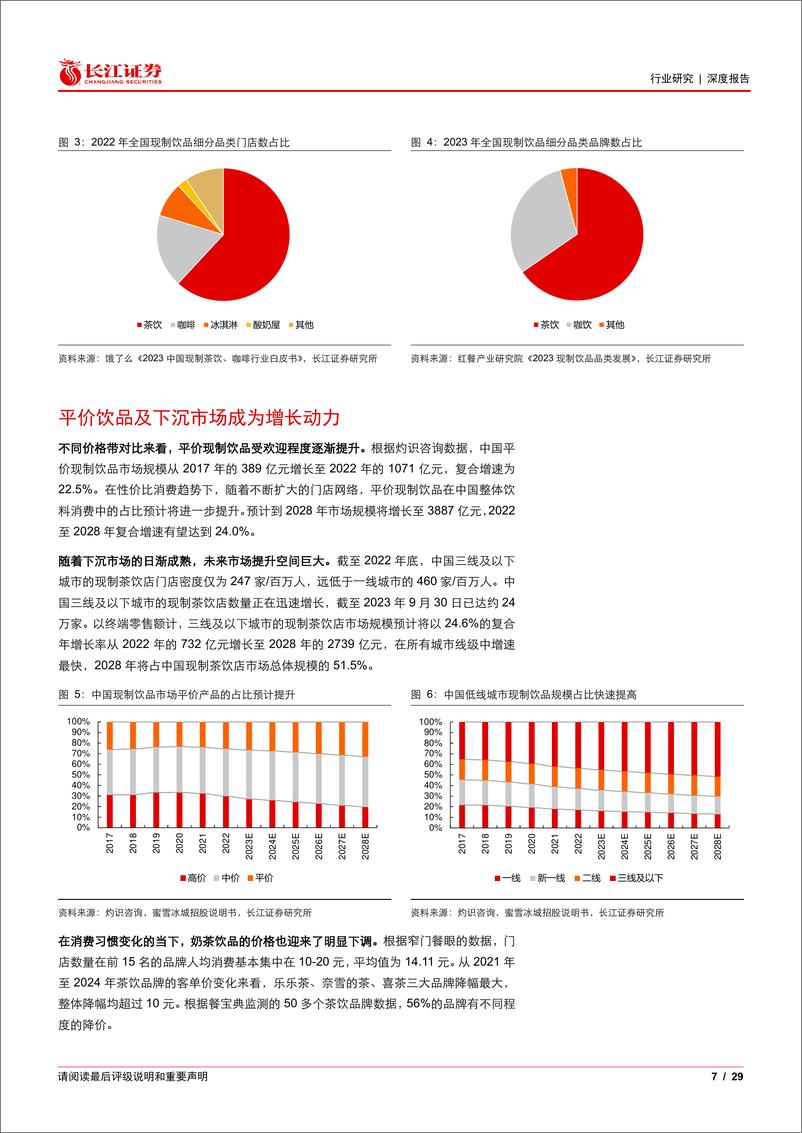 《食品、饮料与烟草行业“每食每刻”系列之(十)：乘风高景气，掘金茶饮供应链“卖水人”-240529-长江证券-29页》 - 第7页预览图