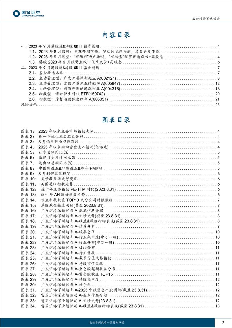 《2023年9月公募港股通及港股QDII基金投资策略：优质成长+高股息，“哑铃策略”攻守兼备-20230911-国金证券-24页》 - 第3页预览图