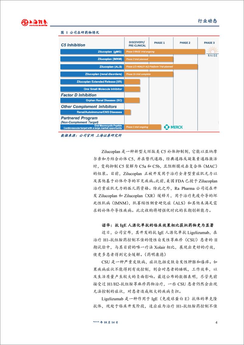 《医药生物行业动态：复宏汉霖与KGBio将共同拓展PD~1的东南亚市场-20191014-上海证券-10页》 - 第5页预览图