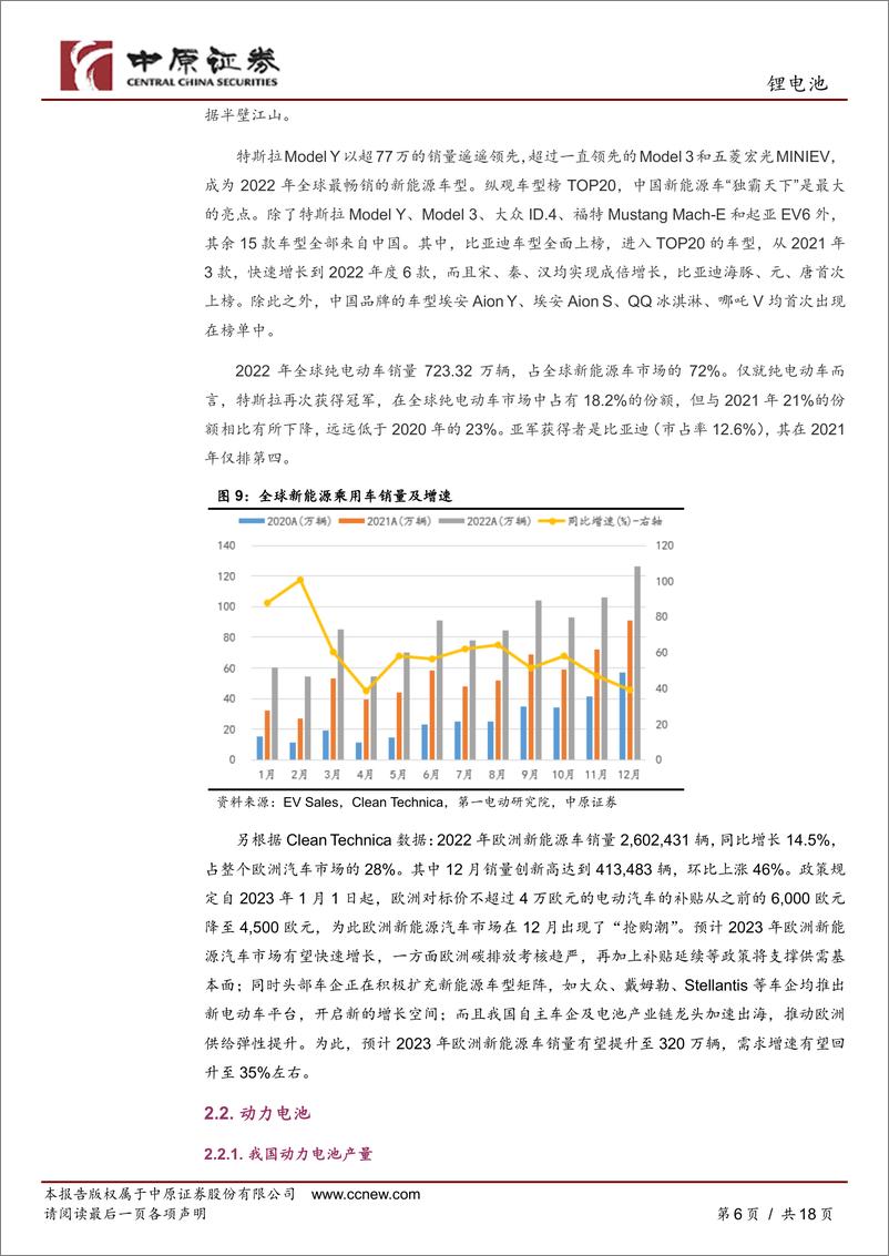 《锂电池行业月报：销量回落，短期谨慎关注-20230214-中原证券-18页》 - 第7页预览图