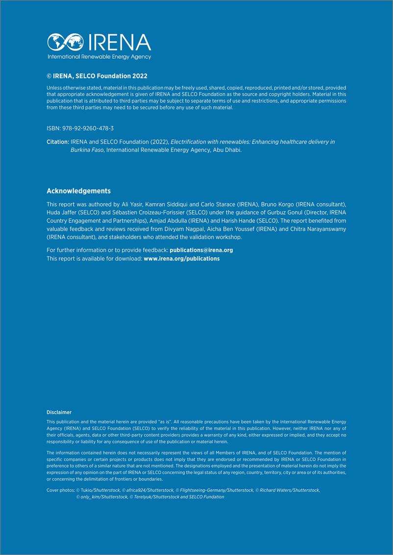 《IRENA-可再生能源电气化：加强布基纳法索的医疗服务（英）-2022.10-72页》 - 第3页预览图