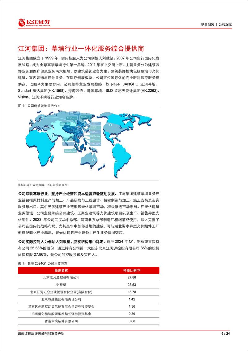 《江河集团(601886)幕墙行业领军企业，充分受益BIPV业务扩张-240704-长江证券-24页》 - 第6页预览图