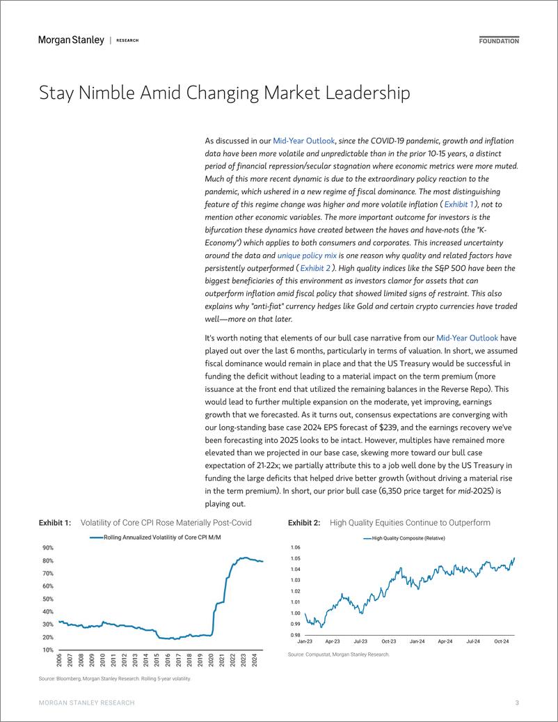 《Morgan Stanley-US Equity Strategy 2025 US Equities Outlook Stay Nimble Am...-111644371》 - 第3页预览图