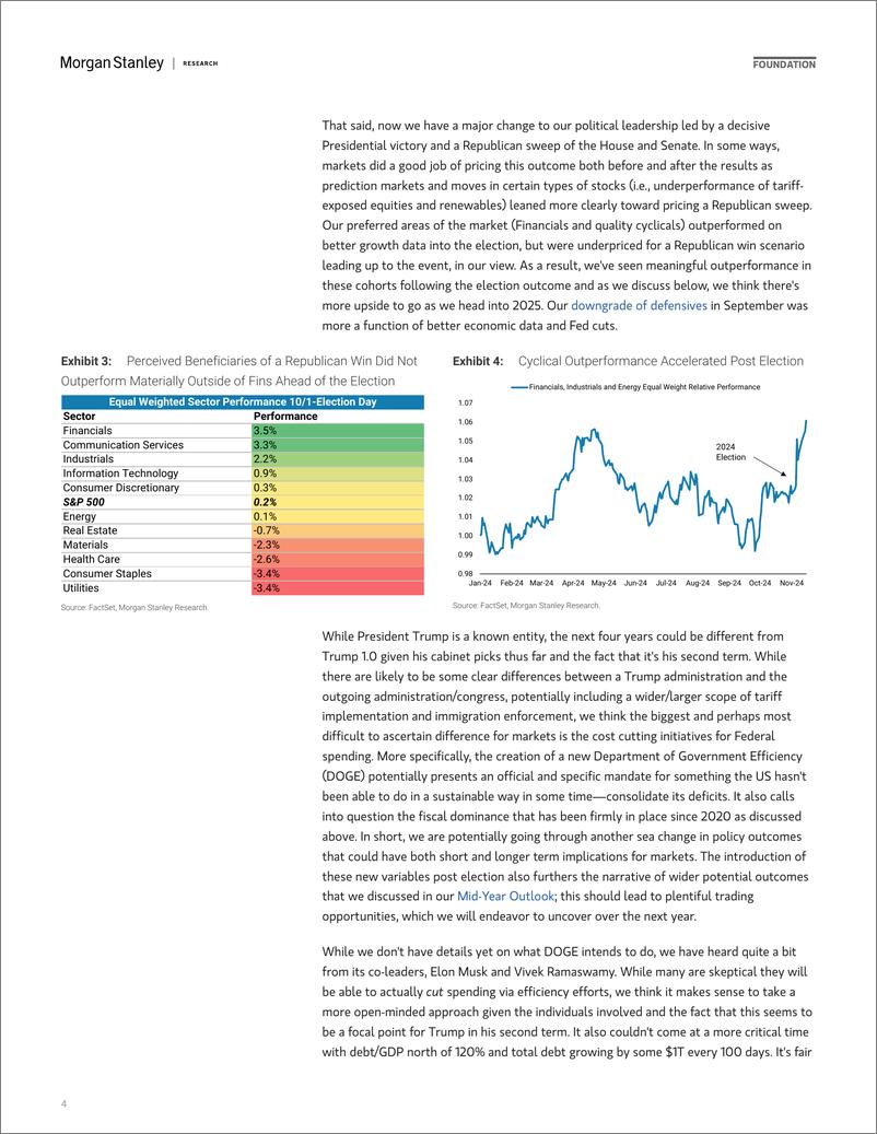 《Morgan Stanley-US Equity Strategy 2025 US Equities Outlook Stay Nimble Am...-111644371》 - 第4页预览图