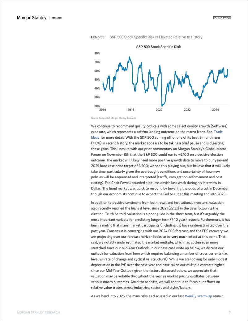 《Morgan Stanley-US Equity Strategy 2025 US Equities Outlook Stay Nimble Am...-111644371》 - 第7页预览图