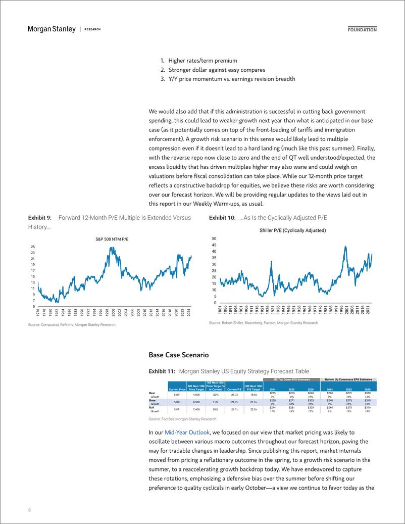 《Morgan Stanley-US Equity Strategy 2025 US Equities Outlook Stay Nimble Am...-111644371》 - 第8页预览图