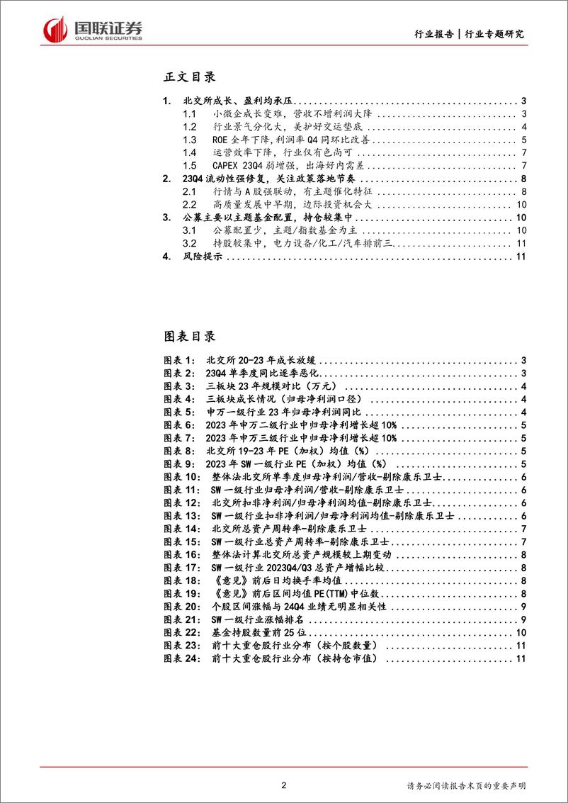 《北交所：23Q4业绩环增同降，CAPEX弱回升-240310-国联证券-12页》 - 第2页预览图