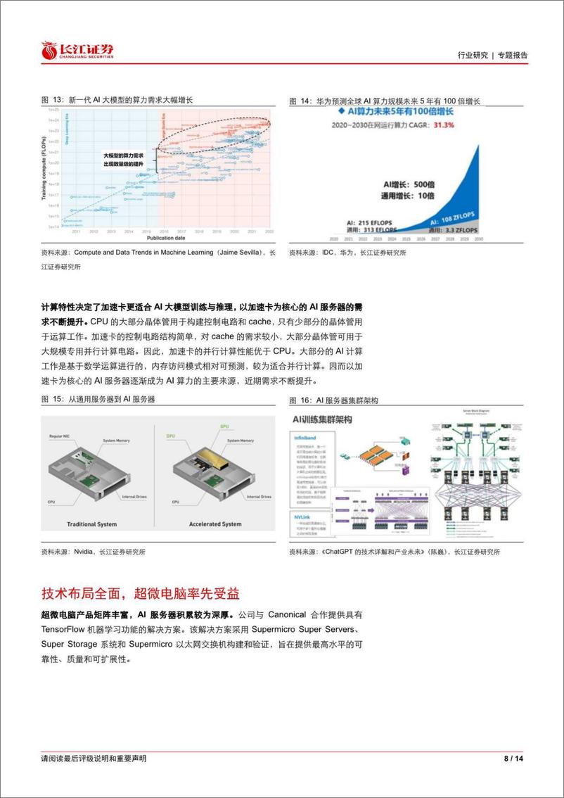 《长江证券-通信设备行业：从超微电脑看AI服务器弹性-230531》 - 第8页预览图