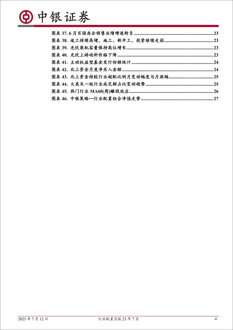 《行业配置月报23年7月：关注电子周期回归与AI制造产业突破-20230712-中银证券-30页》 - 第5页预览图