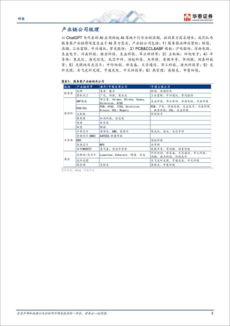 《20230328-服务器产业链如何受益于AI大模型》 - 第3页预览图