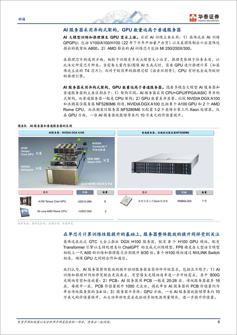 《20230328-服务器产业链如何受益于AI大模型》 - 第8页预览图