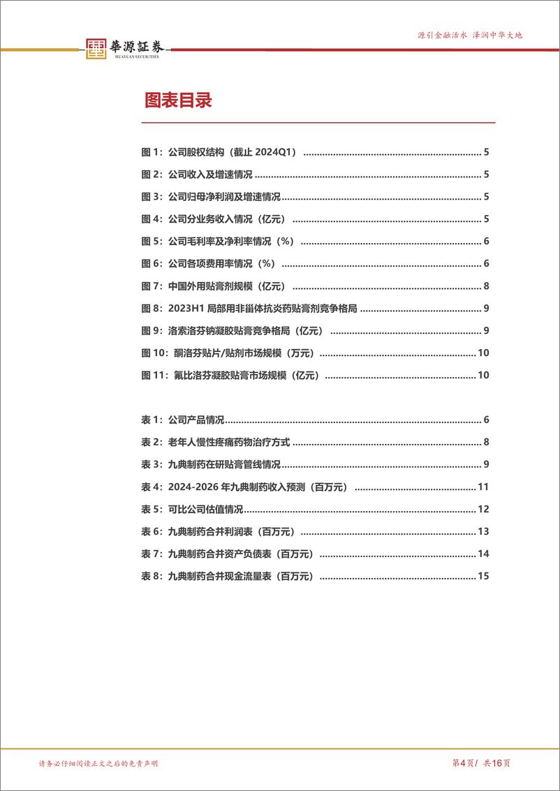 《华源证券-九典制药-300705-快速增长的平台型贴膏龙头企业》 - 第4页预览图