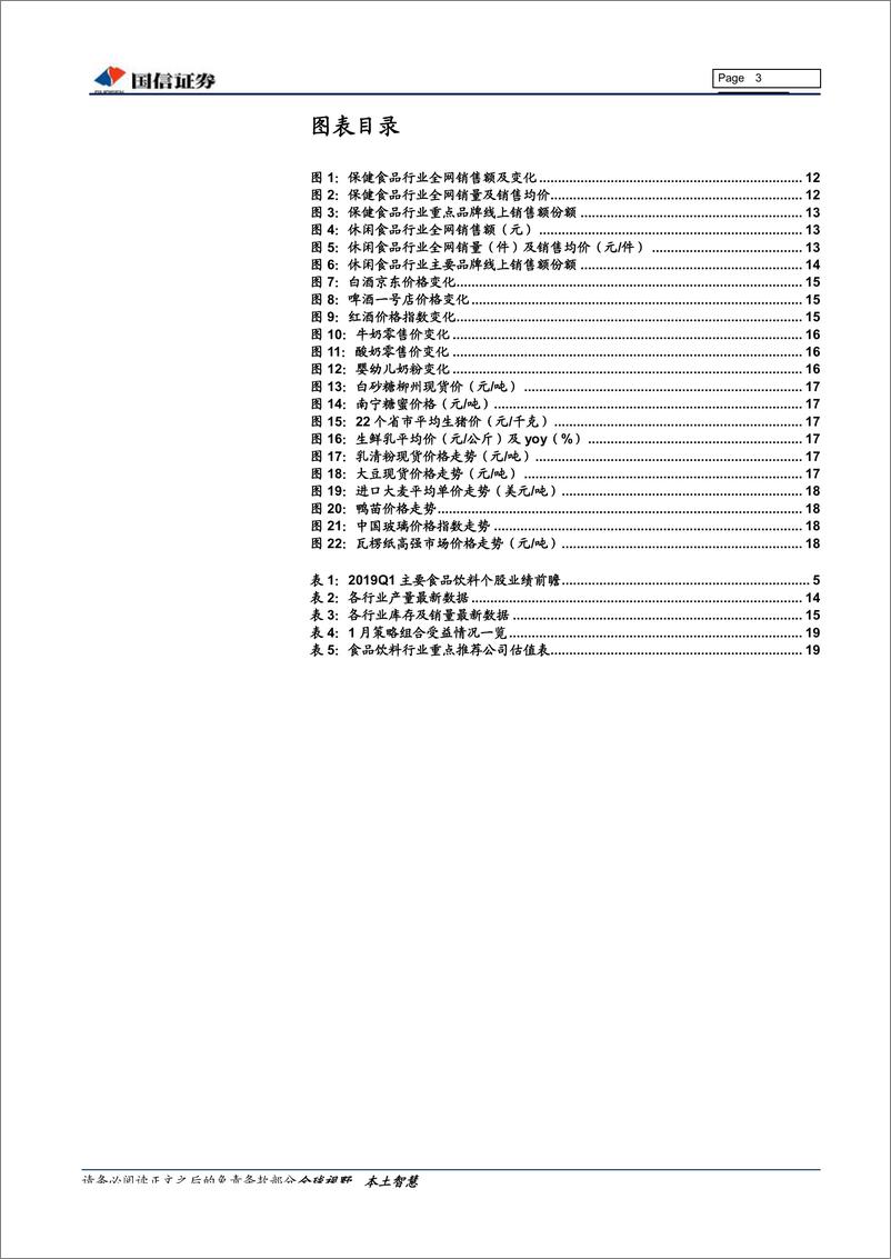 《食品饮料行业4月投资策略：茅台迎开门红，关注Q1业绩前瞻-20190409-国信证券-22页》 - 第4页预览图