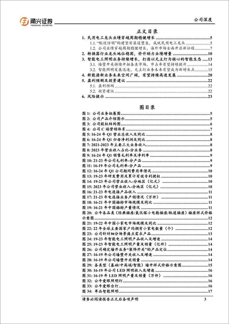 《公牛集团(603195)首次覆盖报告：穿越周期，多元发展进入新阶段-240910-甬兴证券-26页》 - 第3页预览图