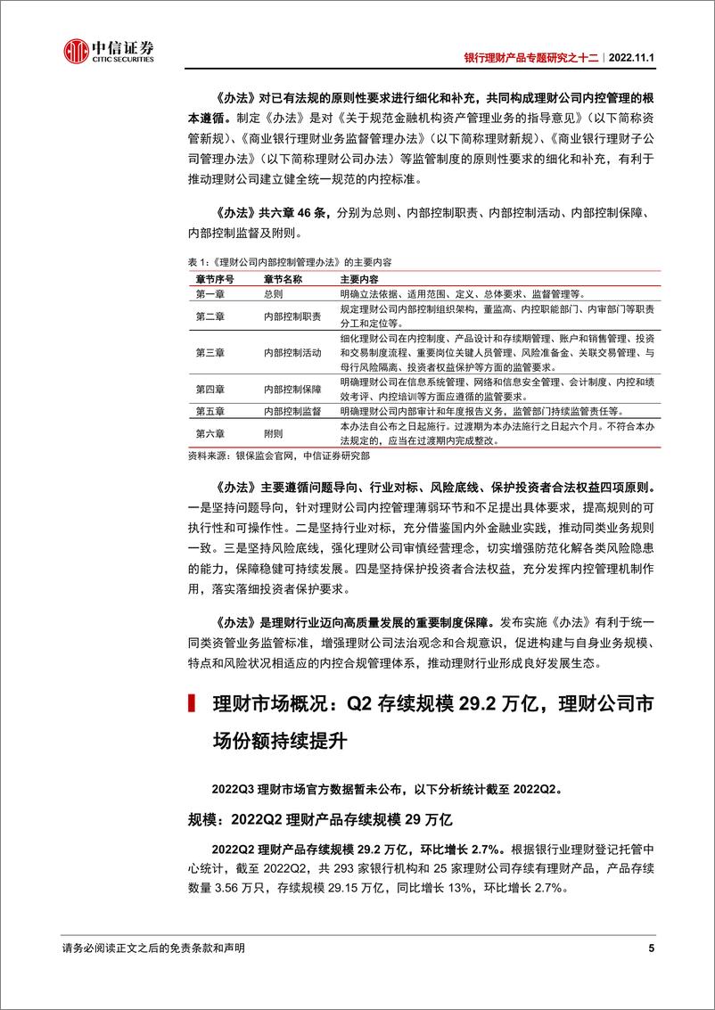 《银行业理财产品专题研究之十二：2022Q3银行理财回顾及展望，养老理财规模近千亿，目标日期策略开始布局-20221101-中信证券-29页》 - 第6页预览图